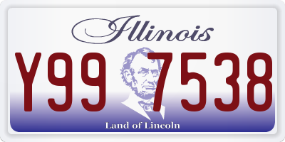 IL license plate Y997538