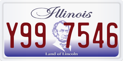 IL license plate Y997546