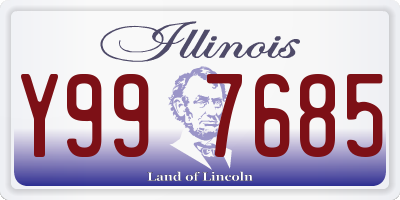 IL license plate Y997685