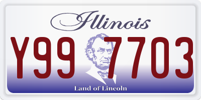 IL license plate Y997703
