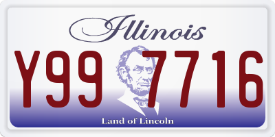IL license plate Y997716