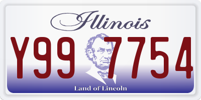 IL license plate Y997754