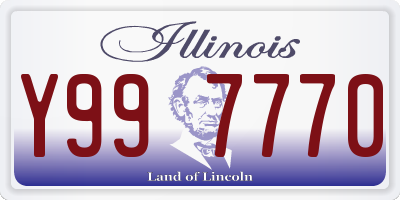 IL license plate Y997770