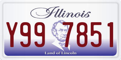 IL license plate Y997851