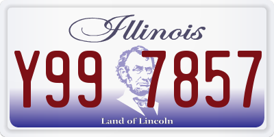 IL license plate Y997857