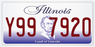IL license plate Y997920