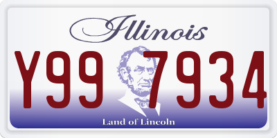 IL license plate Y997934