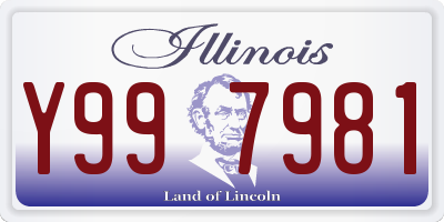 IL license plate Y997981