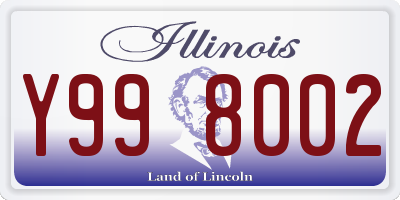 IL license plate Y998002