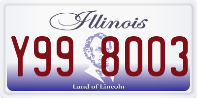 IL license plate Y998003