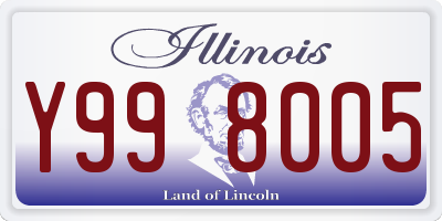 IL license plate Y998005