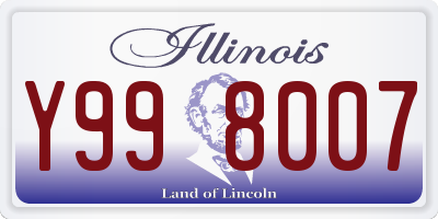 IL license plate Y998007