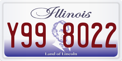 IL license plate Y998022