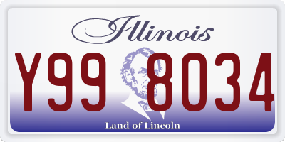 IL license plate Y998034