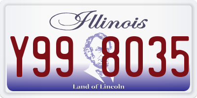 IL license plate Y998035