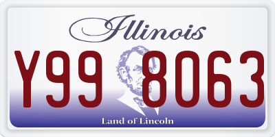 IL license plate Y998063