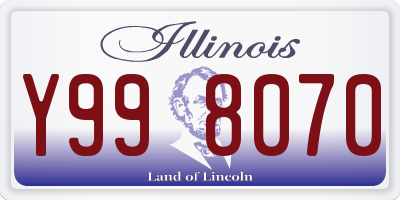 IL license plate Y998070