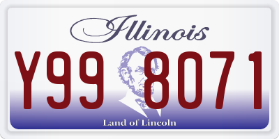 IL license plate Y998071