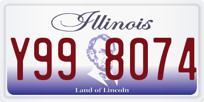 IL license plate Y998074