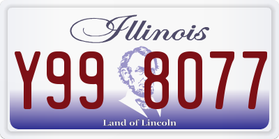 IL license plate Y998077