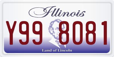 IL license plate Y998081