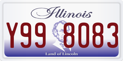 IL license plate Y998083