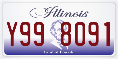 IL license plate Y998091