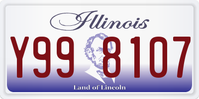 IL license plate Y998107