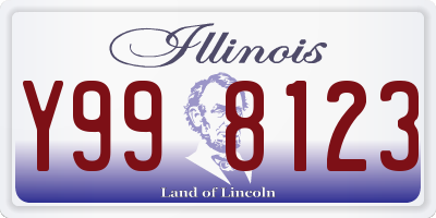 IL license plate Y998123