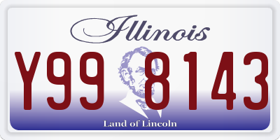 IL license plate Y998143