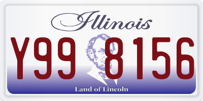 IL license plate Y998156