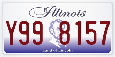 IL license plate Y998157
