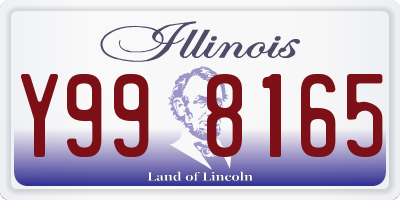 IL license plate Y998165