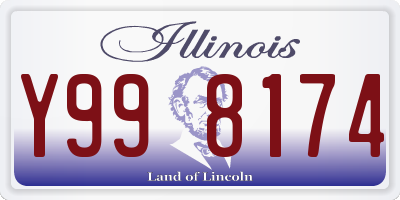 IL license plate Y998174