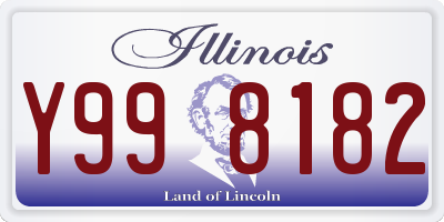 IL license plate Y998182
