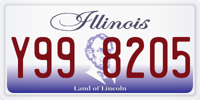 IL license plate Y998205