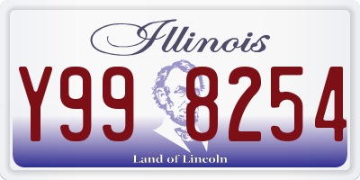 IL license plate Y998254
