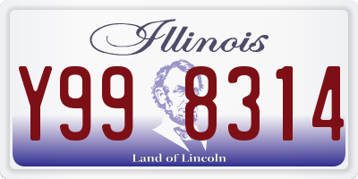 IL license plate Y998314