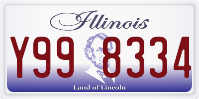 IL license plate Y998334