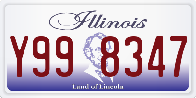 IL license plate Y998347