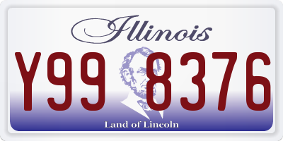 IL license plate Y998376