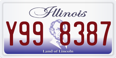 IL license plate Y998387