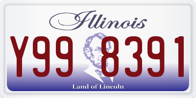 IL license plate Y998391