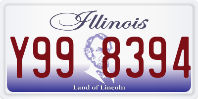 IL license plate Y998394