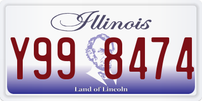 IL license plate Y998474