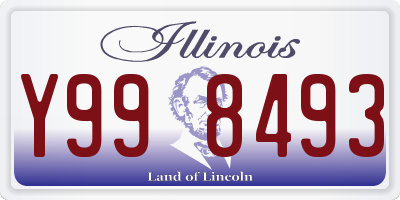 IL license plate Y998493