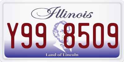 IL license plate Y998509