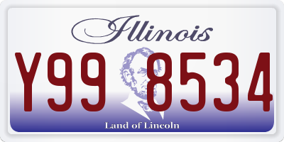 IL license plate Y998534