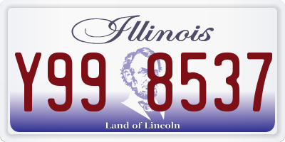 IL license plate Y998537