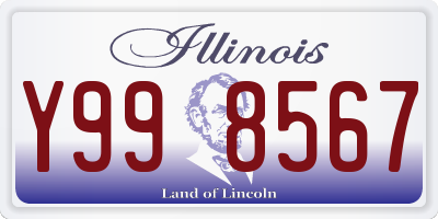 IL license plate Y998567